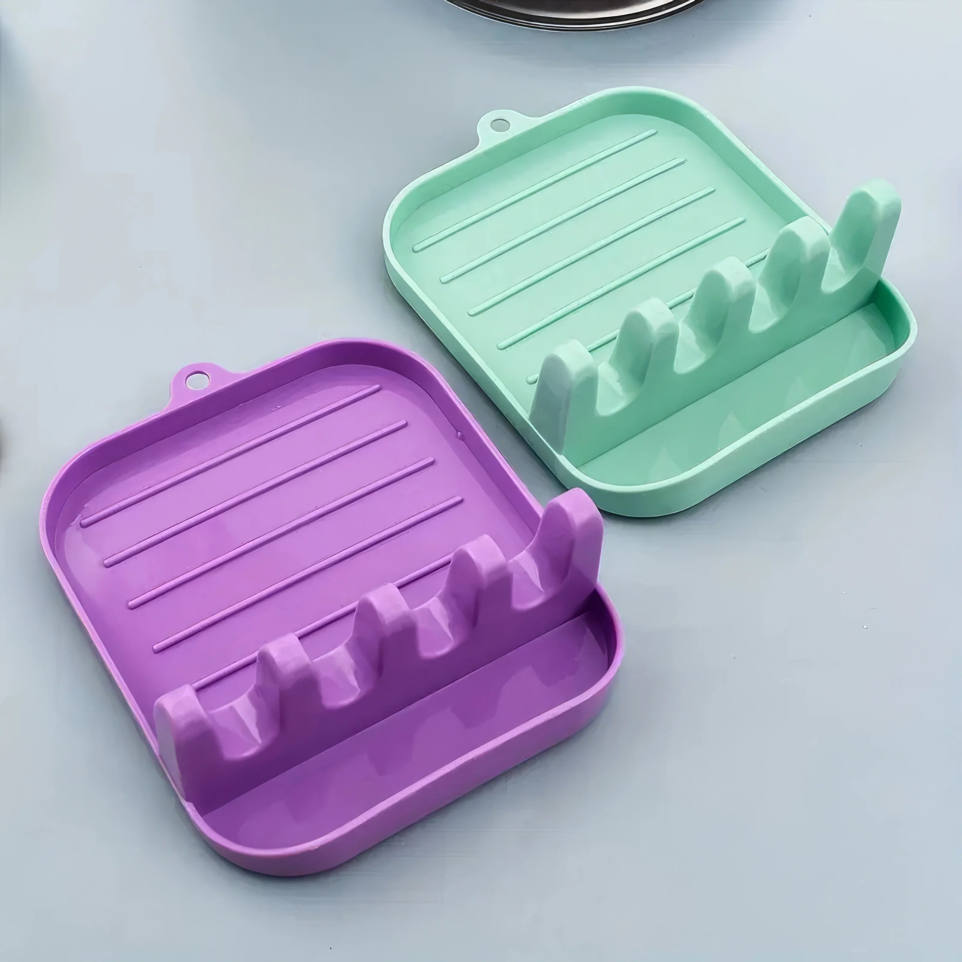 1 Green Cutlery Rack, Dish Drain Rack, Suitable for Busy Families, Compact Countertop Storage Rack, Multifunctional Storage Use