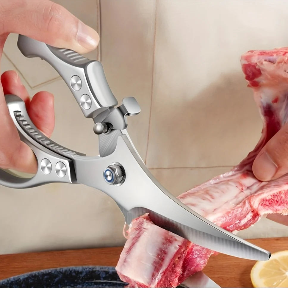 1pc Stainless Steel Kitchen Scissors Multifunctional Chicken Bone Scissors Shear Fish Duck Cut Chef Professional Scissors Knife