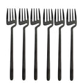 6pcs Black Dinner Fork Flatware Table Decor Kitchen Matte Spoon Knife Dinnerware tableware Cutlery Desserts Soup Coffee Use