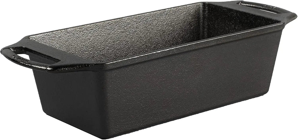 Lodge Seasoned Cast Iron Loaf Pan 8.5 Inches - Pre-Seasoned Rectangular Cast Iron Bakeware- Even Browning Bread Pan with Easy-Release Finish - PFAS-Free Non-Toxic Cookware