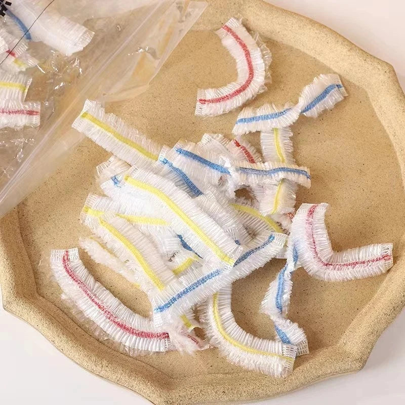 100/1000pcs Colorful Disposable Food Cover Plastic Wrap Elastic Food Lids Cups Caps Storage Plastic Bag Kitchen Accessories