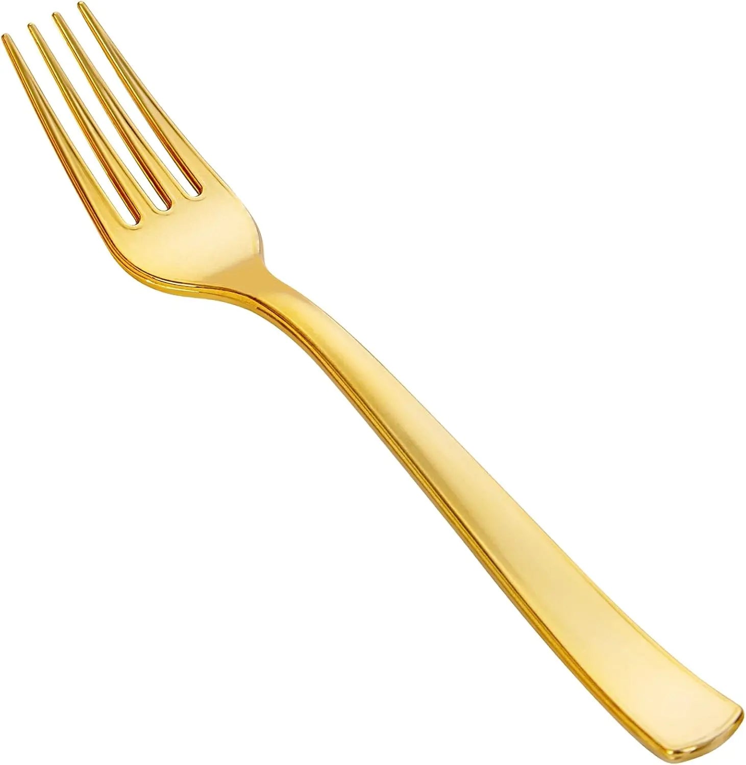 50Pcs Gold Plastic Forks Heavy Duty Disposable Silverware Party Wedding