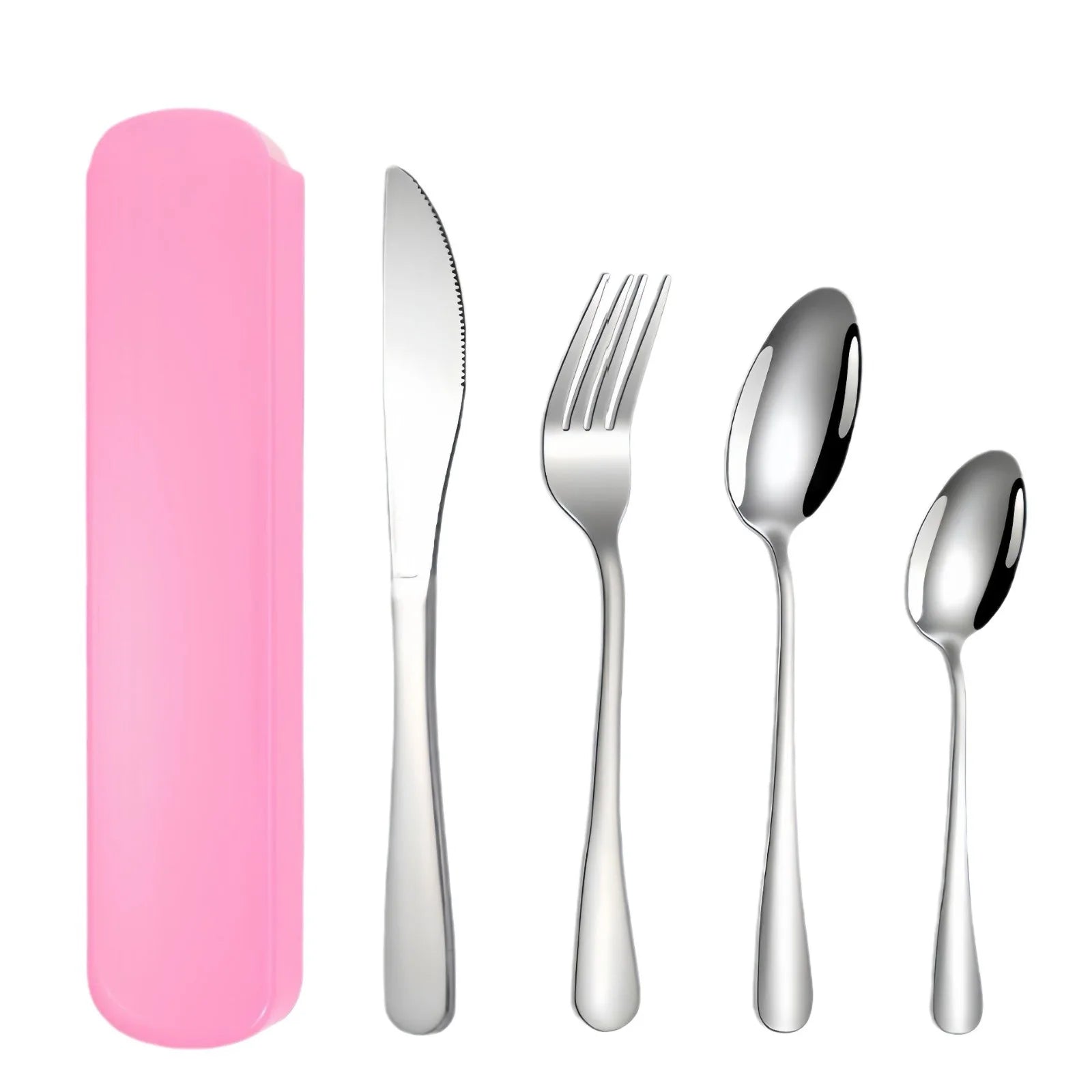 Portable Tableware Spoon Knife Fork Four-piece Set Household Student Tableware Set Fit Outdoor Tableware Cutlery Set