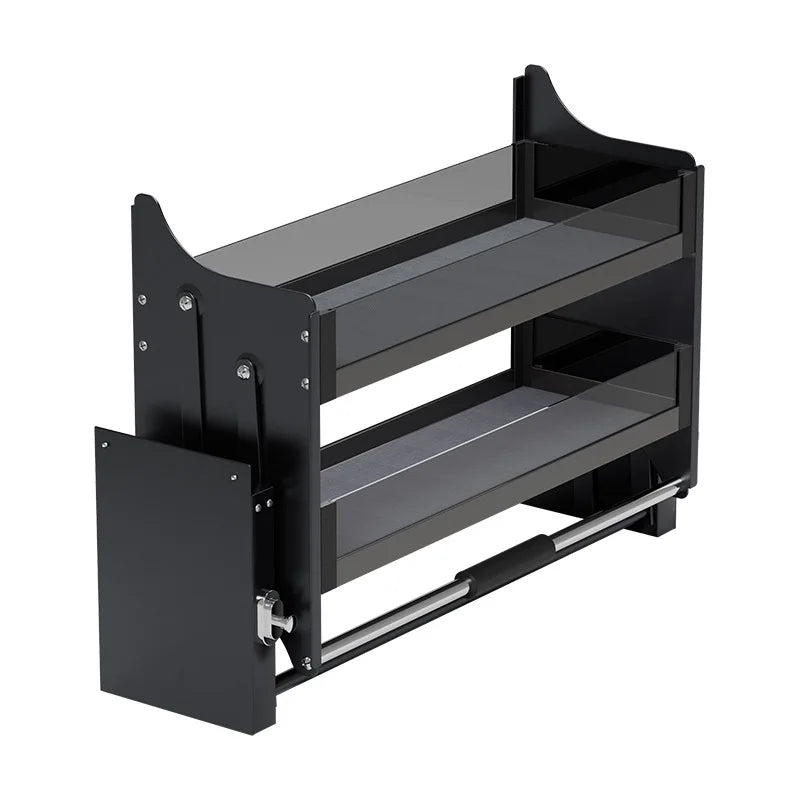 Double Layer Pull Down Shelf Pull Down Cabinet Organizer Upper Kitchen Wall Cabinet Storage Organizer