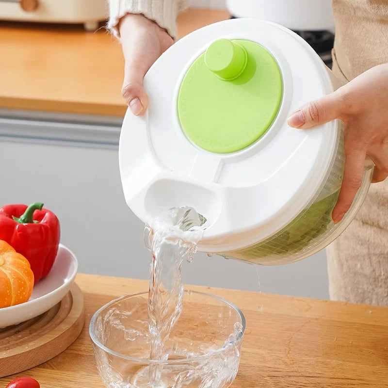 Multifunctional Household Manual Vegetable Dehydrator - Salad Spinner with Fruit, Lettuce Drain Basket | Home Kitchen Gadgets