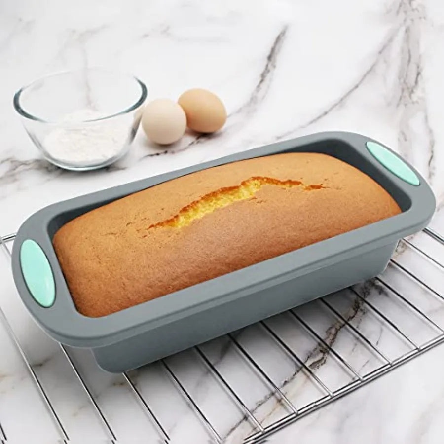 45 Pieces Silicone Bakeware Set, Heat Resistant Baking Pans, Nonstick Baking Molds for Cake, Bread and Cupcake, with Measuring
