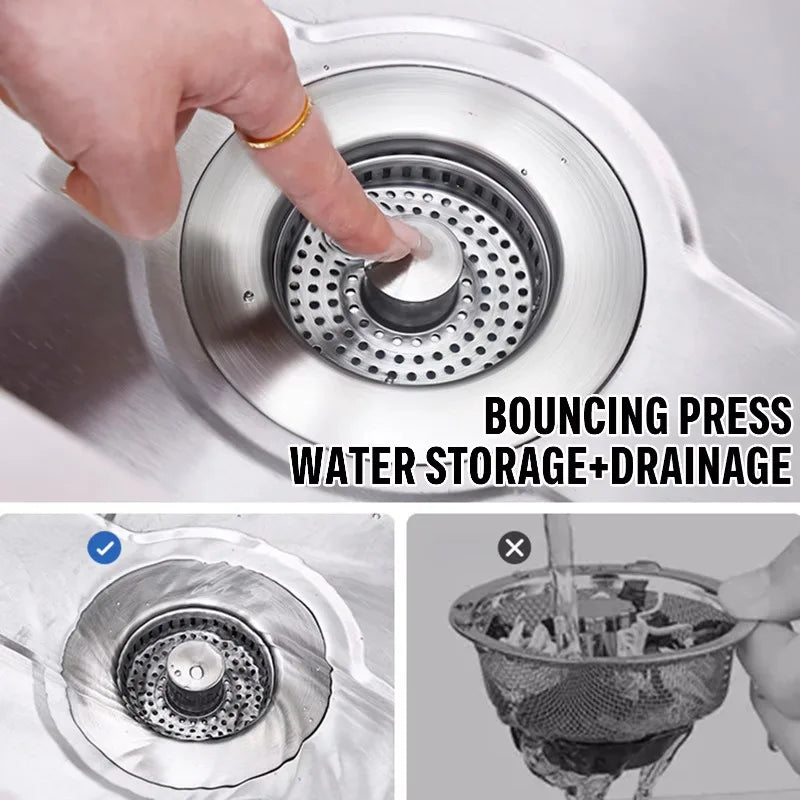1PC Kitchen Sink Drain Strainer Sink Stopper Food Waste Catcher Plug with Filter Basket for Home Kitchen Sink