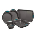 47021 Nonstick Bakeware Set with Grips includes Nonstick Baking Pans Baking Sheet and Nonstick Bread Pan - 5 Piece Gray with Ma