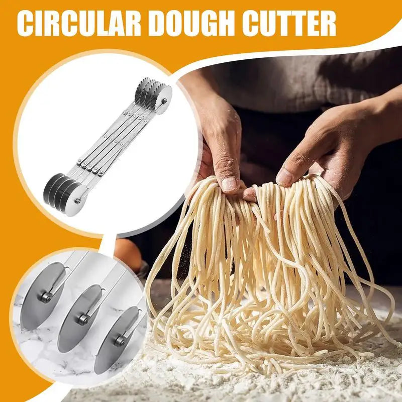 Pastry Cutter Wheel Pizza Slicer Roller Wheel Adjustable Ravioli Cutter Wheel Dough Making Cutter for Kitchen Baking Cakes