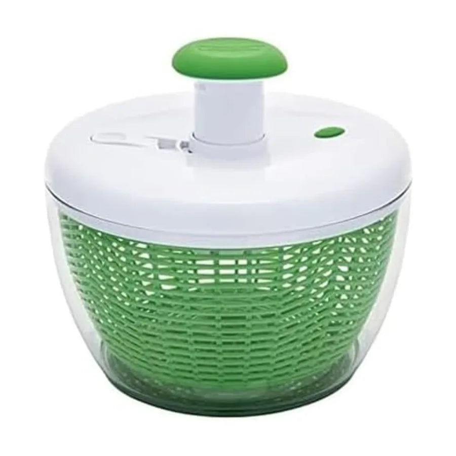 Easy to use pro Pump Spinner with Bowl, Colander and Built in draining System for Fresh, Crisp, Clean Salad and Produce, 6.6 qu
