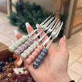 【ZYAA-1】3Pcs Stainless Steel Dinner Fork Long Handle Table Forks Set Korean Cutlery Four Tine Salad Dessert Fruit Forks Kitchen
