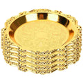 6 Pcs Dried Fruit Plate Serving Gold Platters And Serving Trays Platter Food Snack Chips and Dip Dish for Parties