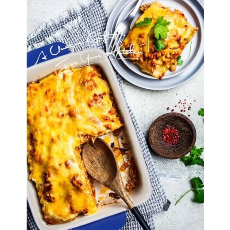 3Pcs Casserole Dish Ceramic Baking Dish Rectangular Baking Dishes for Oven Ceramic Bakeware with Handles Durable Nonstick Large