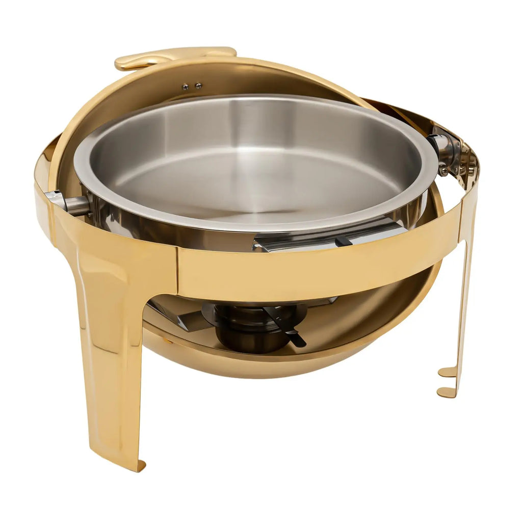 Round Chafing Dish Buffet Set,Roll Top Stainless Steel Buffet Warmer, Chafing Dishes for Buffet, Food Warmers for Parties,Cateri