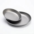 Titanium Camping Plate Ultralight Portable Outdoor Picnic Dinner Plate Round Tableware for Backpacking Hiking Travel Salad BBQ