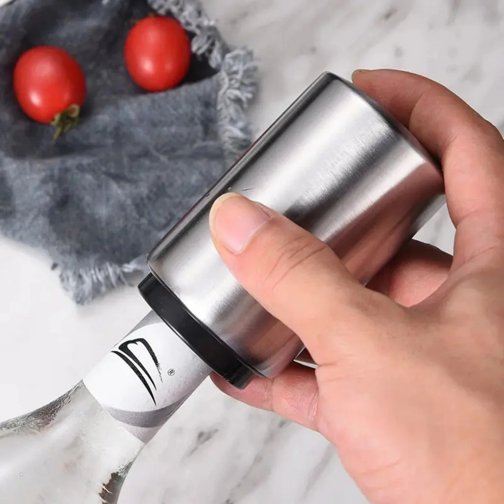 Stainless Steel Automatic Beer Bottle Opener, Push-Down Magnetic Cap Opener for Home, Bar, Party