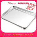 Baking Pan with Drain Rack, 430 Stainless Steel Oven  Cookie Sheet for Roasting, Grilling & Food Preparation