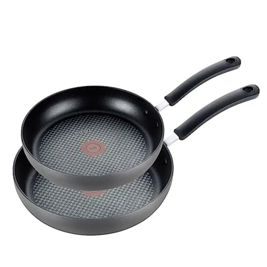 Ultimate Hard Anodized Nonstick Fry Pan Set 2 12 Inch Oven Broiler Safe 400F Cookware Pots and Pans Set Non Stick Kitchen Fryin