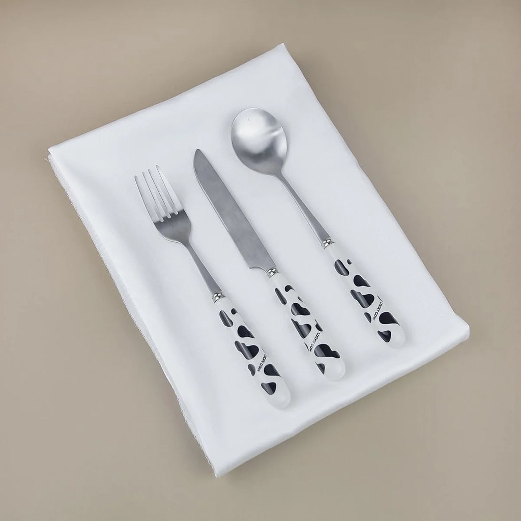 3-piece Stainless Steel Tableware Set, Set of Knife, Fork, Coffee Spoon Tableware, Portable Travel Three Piece Set of Tableware
