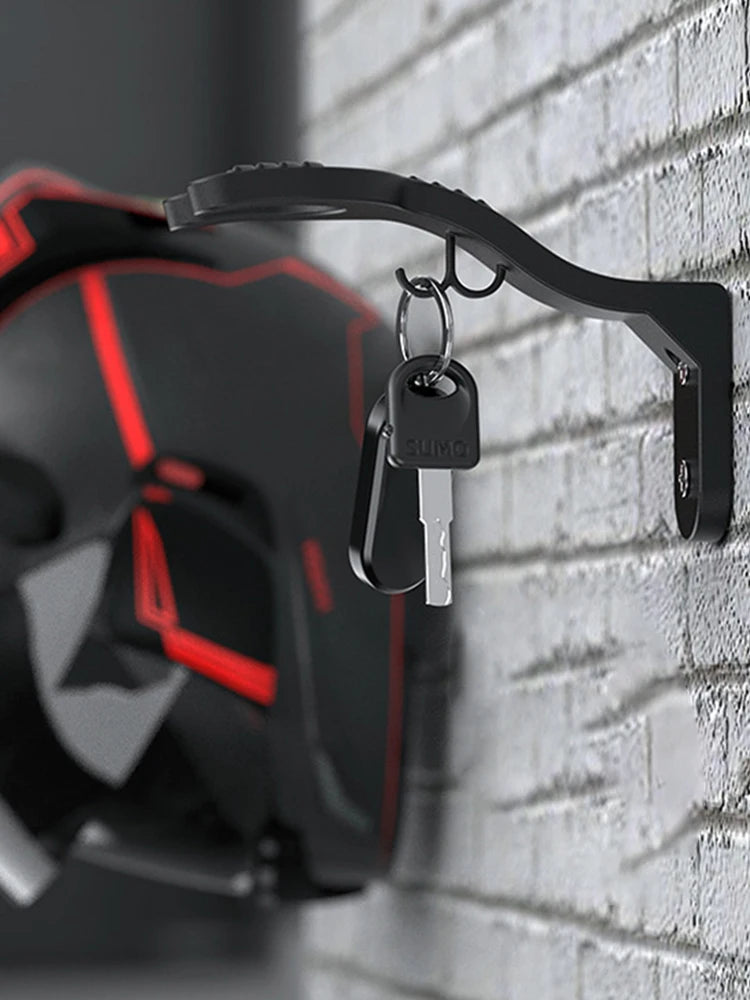 Motorcycle Helmet Hook Racks Kitchen Cabinet Shelf Wall Mount Hooks Electric Bicycle Helmet Rack Wall-Mounted Storage Holder