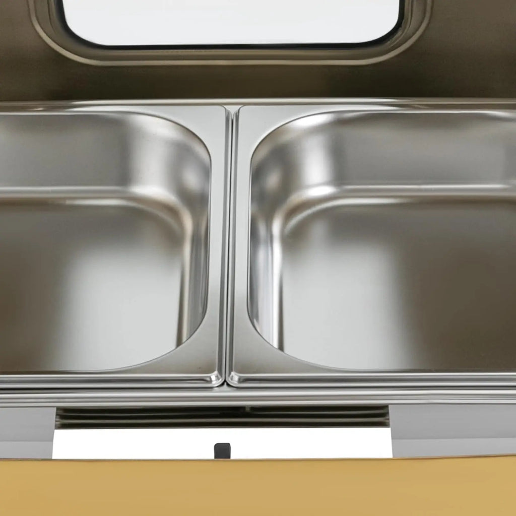 Roll Top Chafing Dish Buffet Set,9.5 Qt Rectangular Chafing Dish,9L Stainless Steel Buffet Warmer for Hotels, Buffets,Restaurant