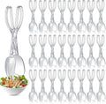 1pcs Plastic Salad Scissor Tongs,Clear Utensils for Chef Cooking with Detachable Design,Clear Utensils for Chef Cooking,Reusable Food Tongs for Chefs Cookings,Kitchen,Buffet and Party