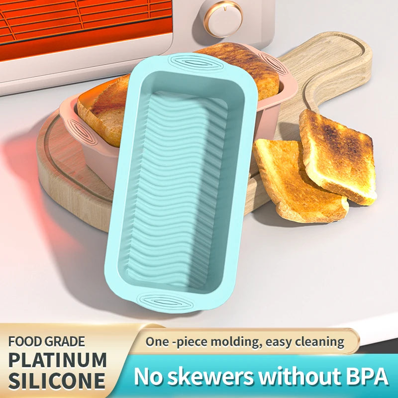 Rectangular Silicone Bread Pan Molds Toast Bread Molds Cake Tray Long Square Cake Mould Bakeware Non-stick Baking Tools
