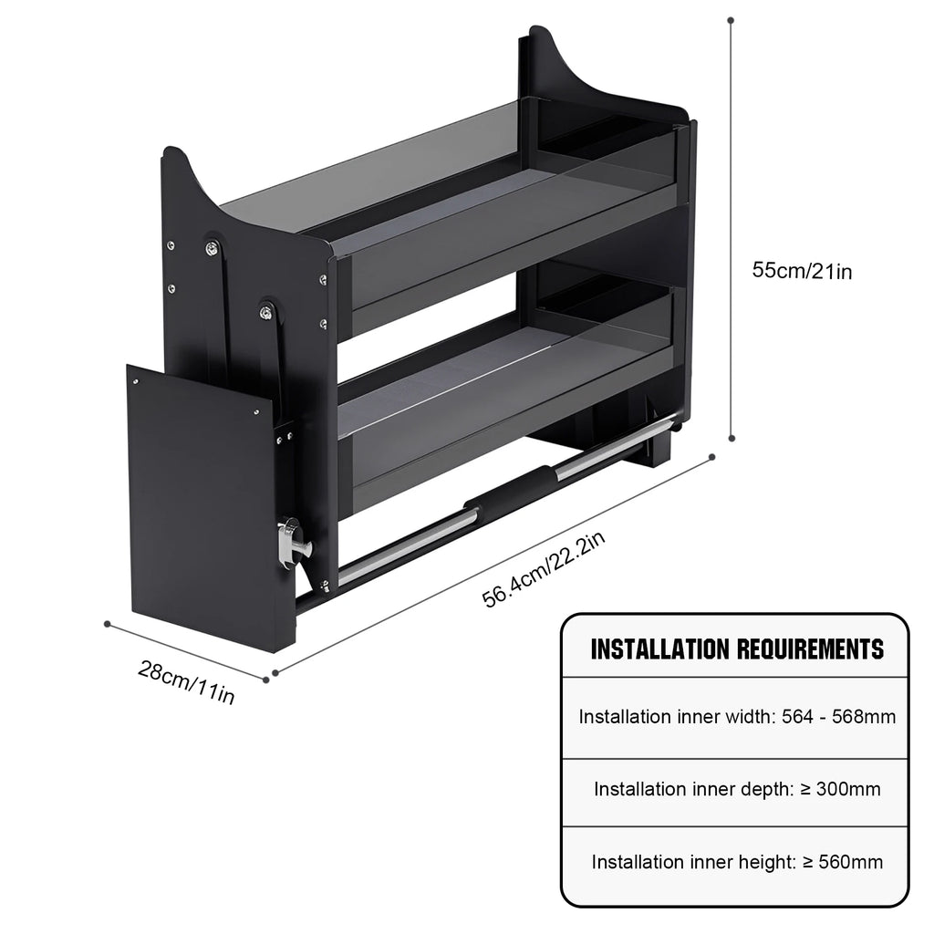 Double Layer Pull Down Shelf Pull Down Cabinet Organizer Upper Kitchen Wall Cabinet Storage Organizer