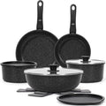 15Pcs Pots and Pans Set Non Stick Cookware Sets with Detachable Handle Nonstick RV Kitchen Cooking Tools Removable Handles Oven