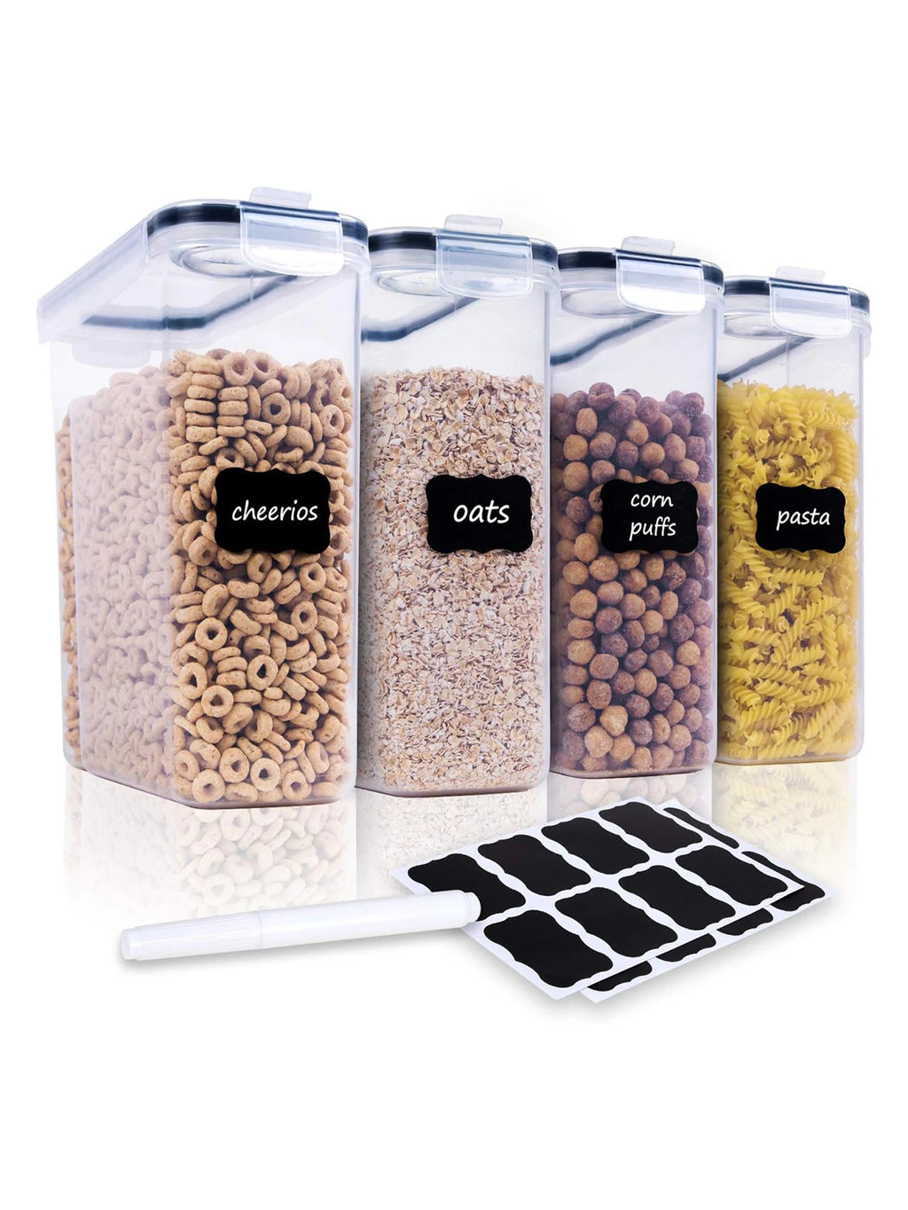 4pcs2.5 Large Food Storage Containers With Lids, Airtight Food Storage Containers For Kitchen Pantry Organization And Storage,