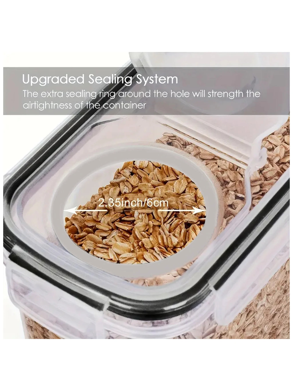 4pcs2.5 Large Food Storage Containers With Lids, Airtight Food Storage Containers For Kitchen Pantry Organization And Storage,