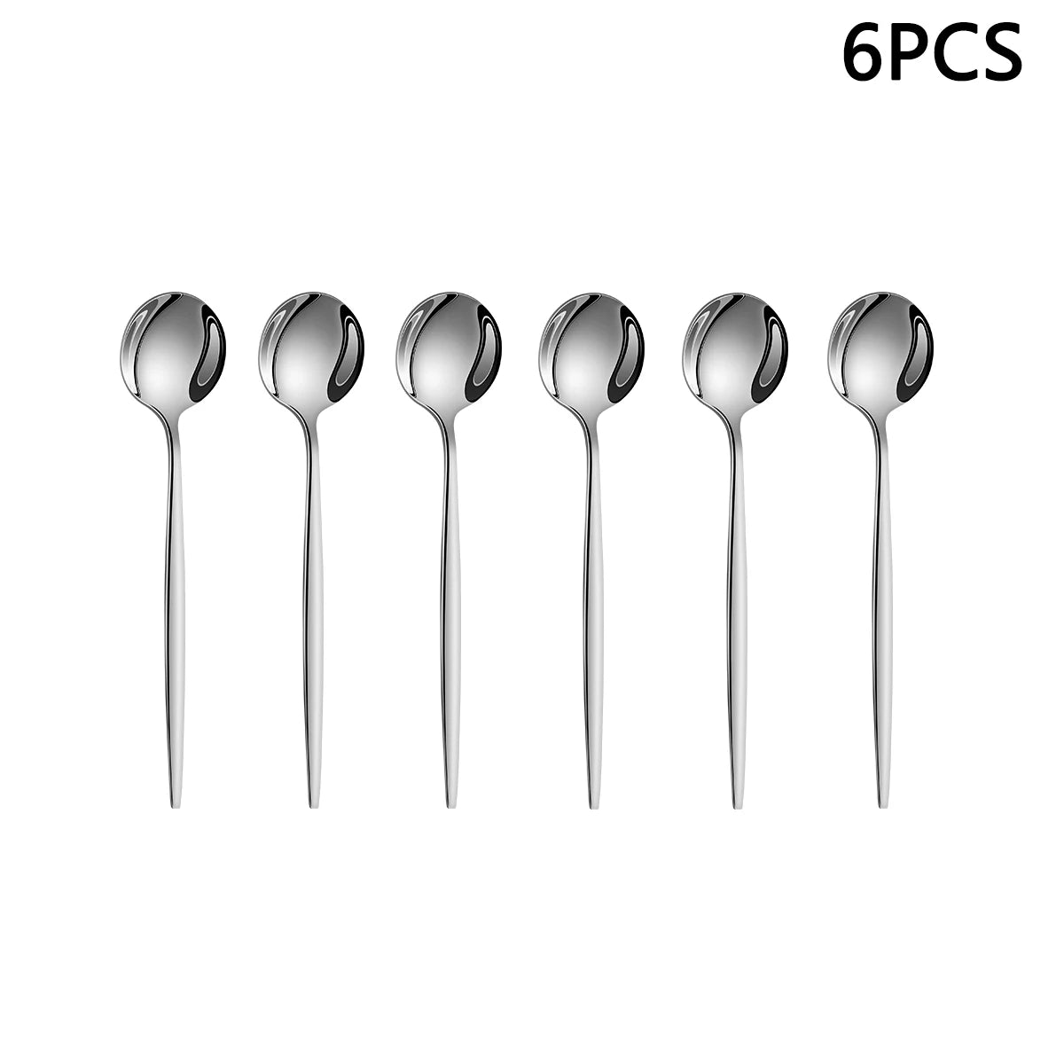 4/6/16/24pcs Household stainless steel cutlery set Thin Portuguese cutlery includes steak knife, fork, soup spoon, coffee spoon