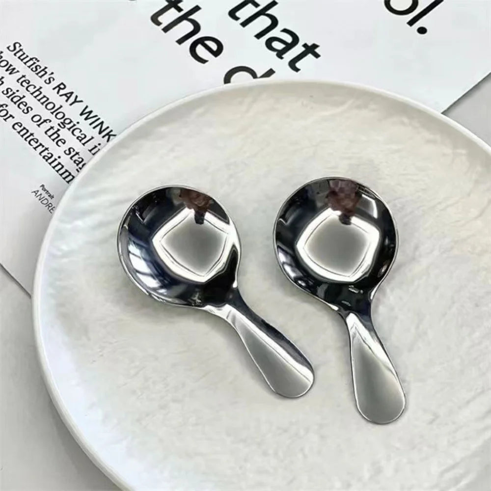 1 Set of mini outdoor portable spoon and fork tableware, cooking utensils, household dining spoons, dessert spoons, fruit forks