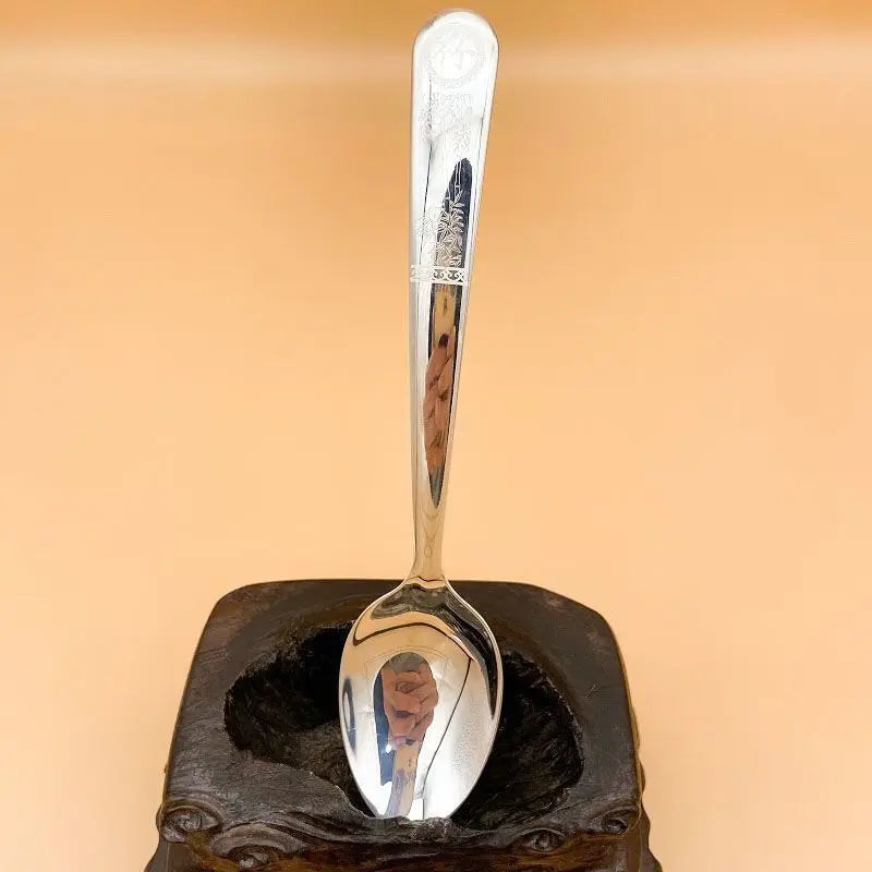2026 new S999 pure silver 99.9% spoon, edible silver household tableware, solid soup spoon handmade, home gift giving