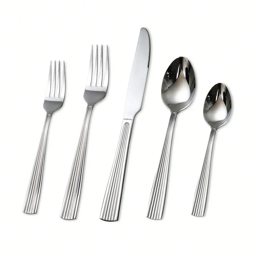 HANSMART 40pcs Premium Stainless Steel Silverware, Essential Dining Collection For Family Dinners & Holiday Celebrations