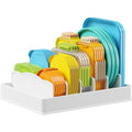 Kitchen Cabinet Organizer with 6 Adjustable Dividers & 7 Sections for Pantry Storage, Large, 13 x 10