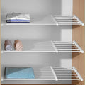 Adjustable Wardrobe Storage Shelf Space Saving Organizer for Kitchen Bathroom Wall Mounted Storage Rack Home Organizer