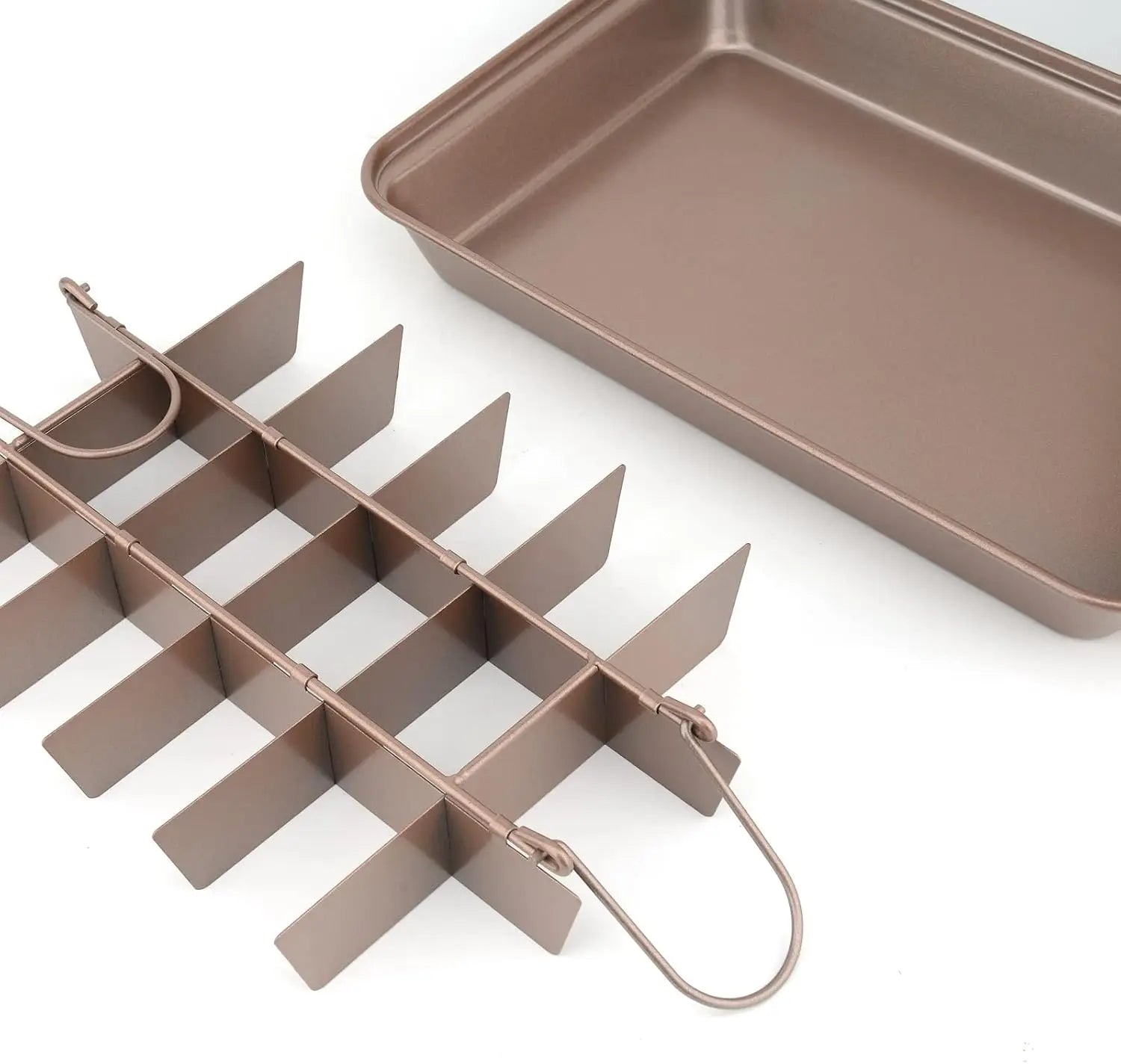 Non Stick Brownie Pan with Dividers, 18 Pre-slice Carbon Steel Bakeware Tray for Oven Baking, Square Mold for Cake Muffin Bread, 12x8x2 inch