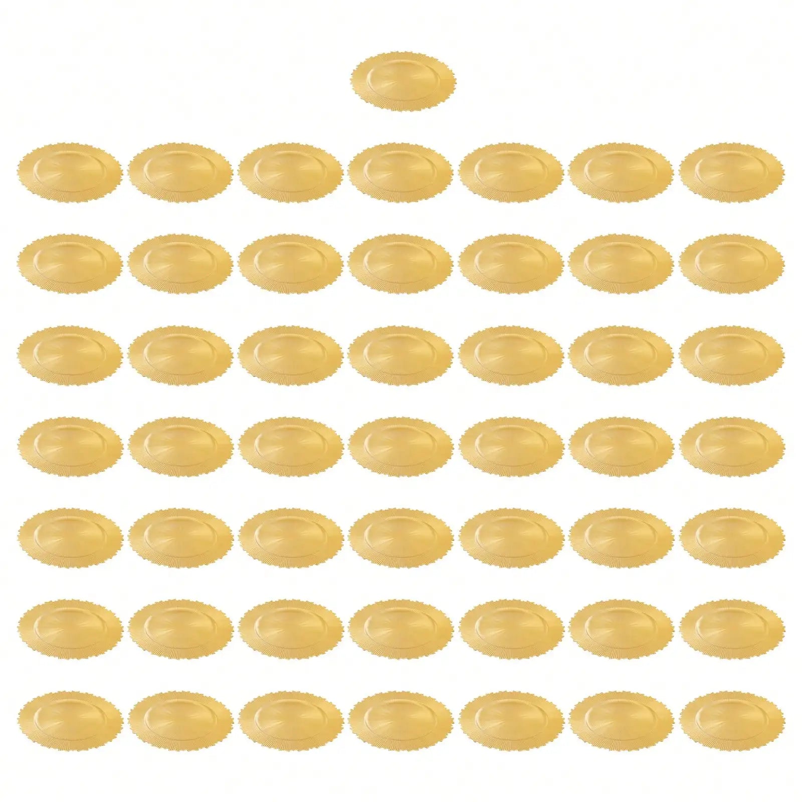 50pcs PP Charger Plates Set Round Charger Plates for Wedding Party Baby Shower Birthday Party Table Decor&Holiday Dining Setting