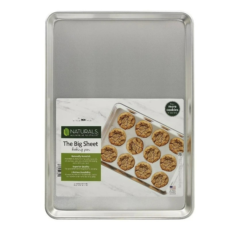 Naturals 21" x 15" Aluminum Extra Large Rectangular Cookie & Baking Sheet Pan