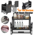 2-Tier Pull Down Shelf Pull Down Cabinet Organizer Shelf Organizer for Kitchen Upper Cabinet