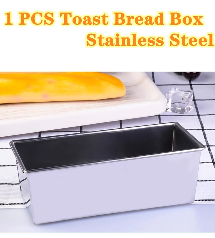 1pcs Toast Bread Box Nonstick Rectangular Aluminum Plate Loaf Bread Cake Pan Tin Toast Molds DIY Eco-Friendly Kitchen Tool
