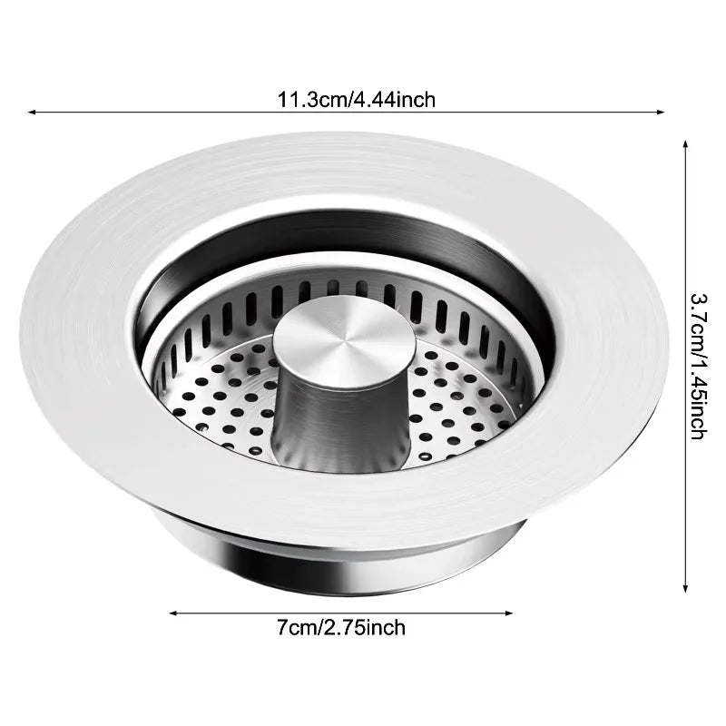 1PC Kitchen Sink Drain Strainer Sink Stopper Food Waste Catcher Plug with Filter Basket for Home Kitchen Sink