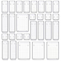 28 PCS Clear Drawer Organizers Set 4-Size Versatile Bathroom and Vanity Drawer Organizer Trays Storage Bins for Bedroom Kitchen
