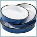3-Pack Enamel Baking Pans 10/12/14 Inch Round Cake Pans, High Temp Resistant, Oven Bakeware, PFOA & PTFE Free, Ideal Gift