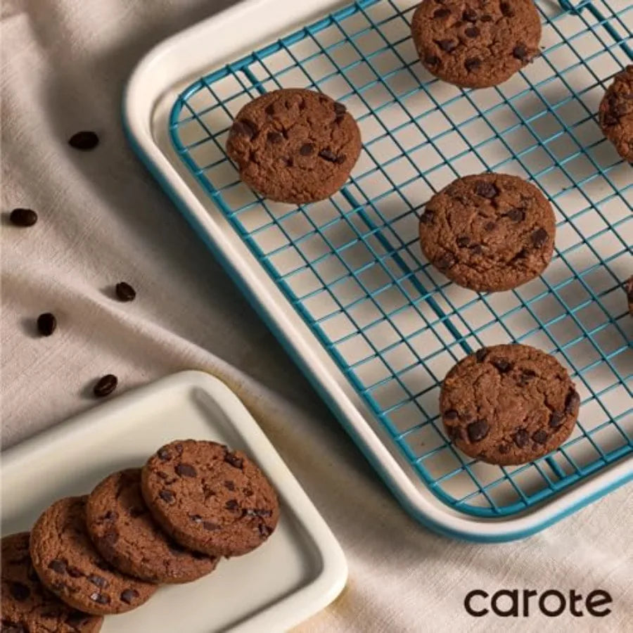7-Piece Ceramic Baking Pans Set, Aluminized Steel Bakeware Sets, Toxin-Free Nonstick Stackable Oven Pans with Cookie Sheet, Muf