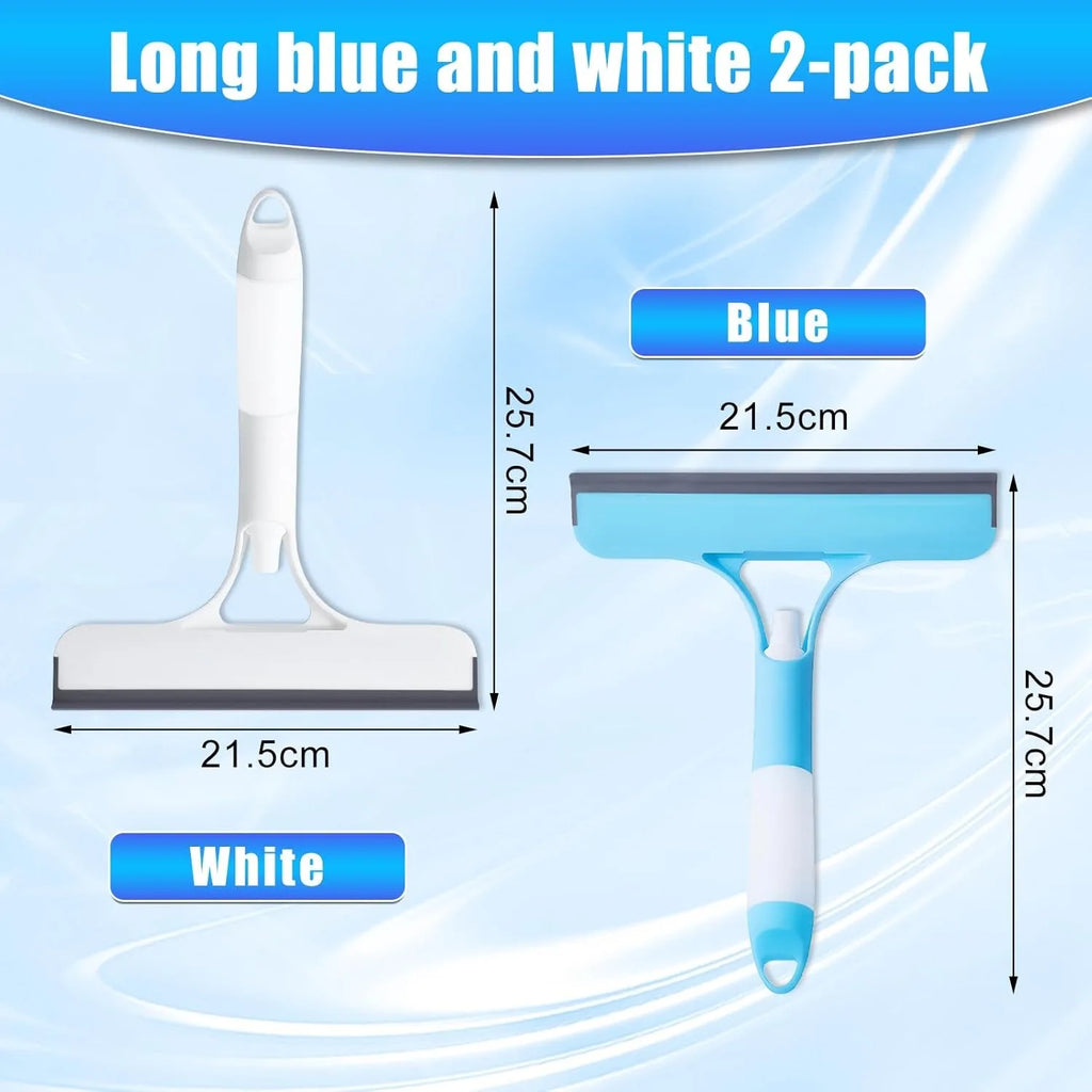 Bathroom Cleaning Essentials Kit: 100PCS Disposable Nitrile Gloves, Handheld Spray Squeegee with Water Tank & PVC Waterproof Storage Caddy, Complete Set for Glass Mirror and Kitchen Sink