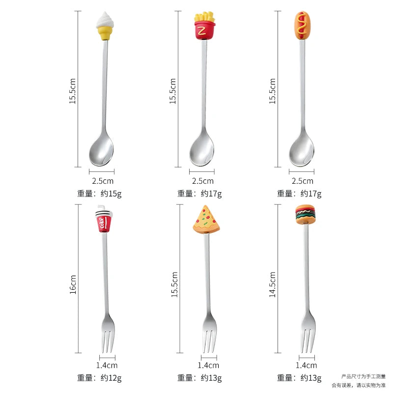 Christmas Themed Cutlery Set Stainless Steel Creative Cartoon Knife Fork Spoon 2/4/6pcs Set Holiday Gift Cutlery Decoration