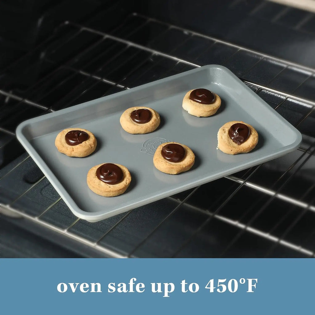 13x9 Inch Nonstick Cookie Sheet, PFOA PFAS PTFE Free Carbon Steel Baking Pan, Easy Clean Bakeware for Cookies, Cakes, and Brownies