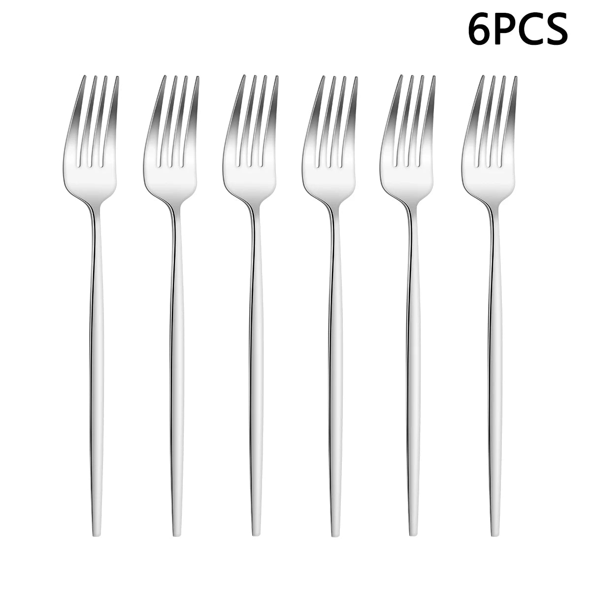 4/6/16/24pcs Household stainless steel cutlery set Thin Portuguese cutlery includes steak knife, fork, soup spoon, coffee spoon